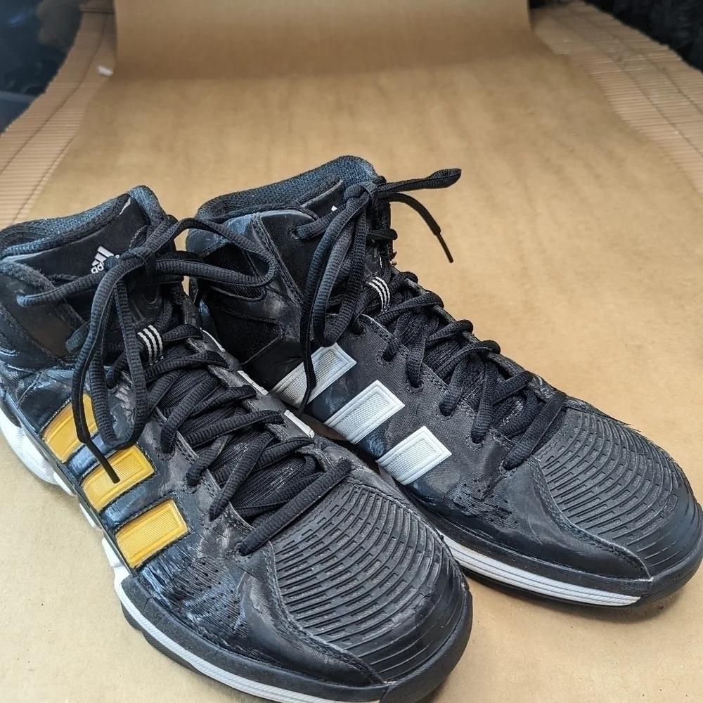 Adidas Pro Model 0 Men's G22882 Black White Basketball Shoes Sneakers Size 12.